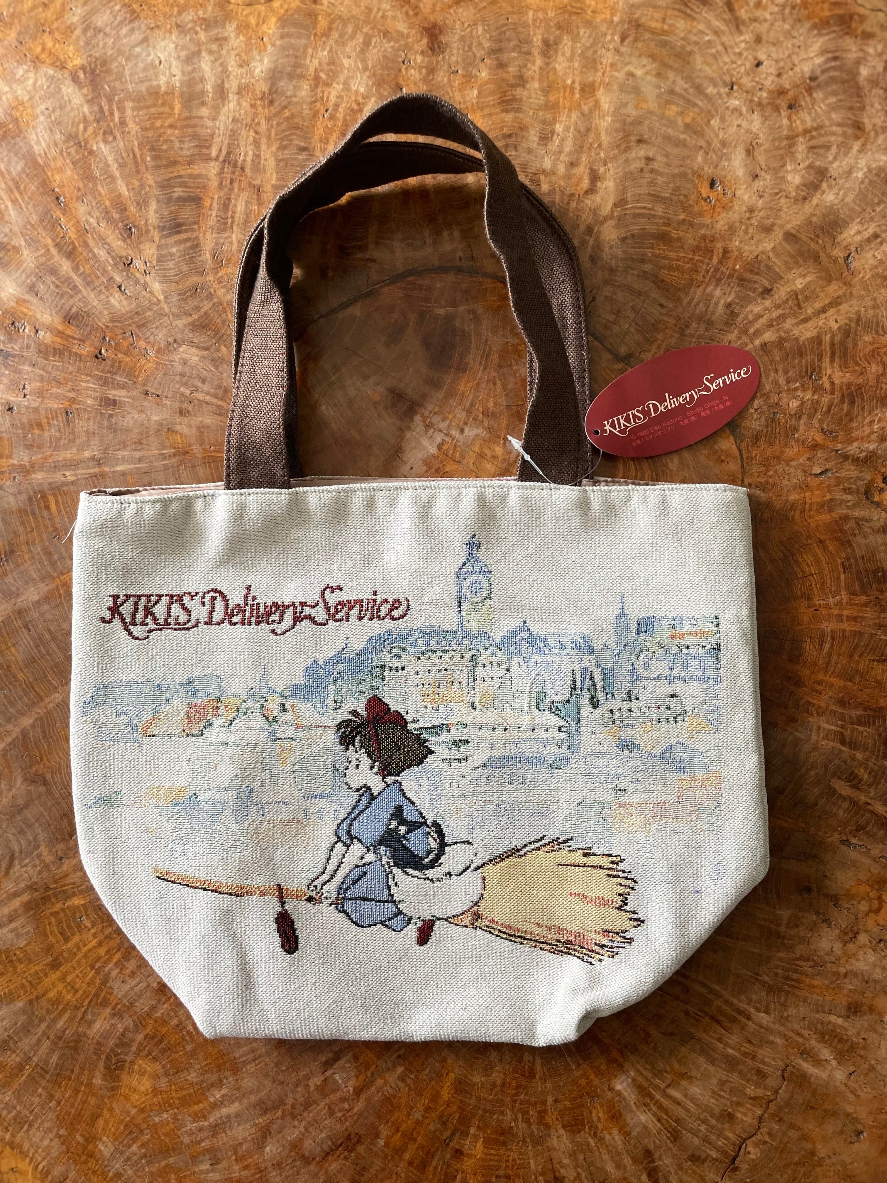 Kiki's Delivery Service Gobelin tapestry Tote Bag - Kiki Flying on the Broom｜Studio Ghibli