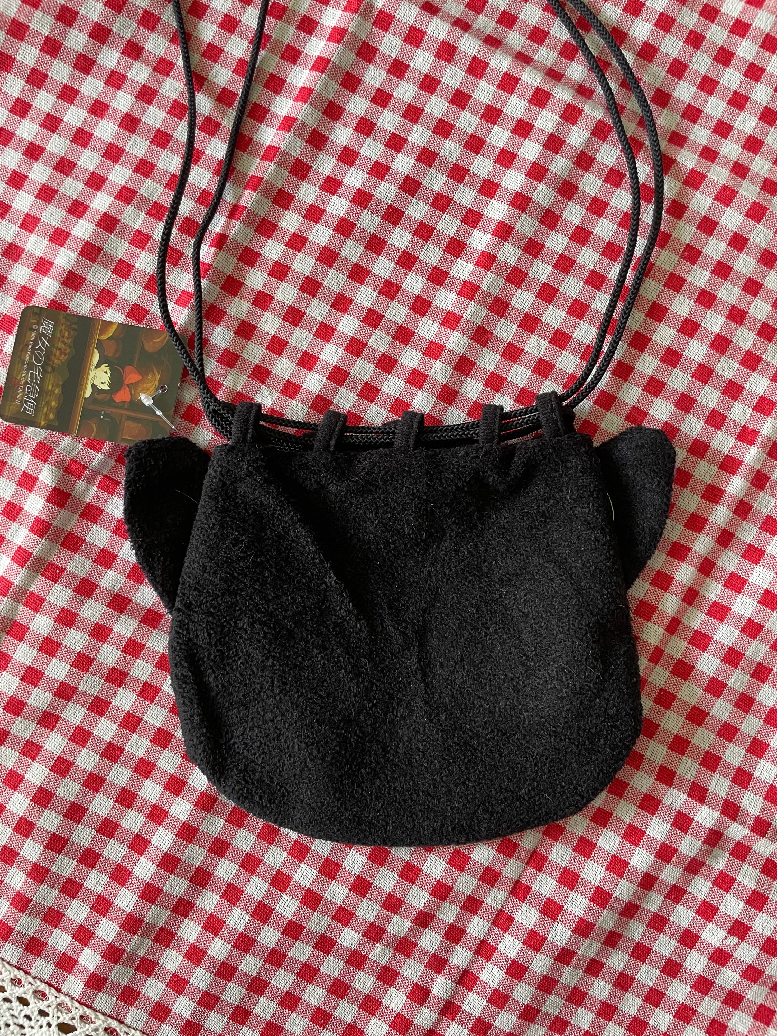 Kiki's Delivery Service Jiji Head-Shaped Drawstring Pouch | Studio Ghibli