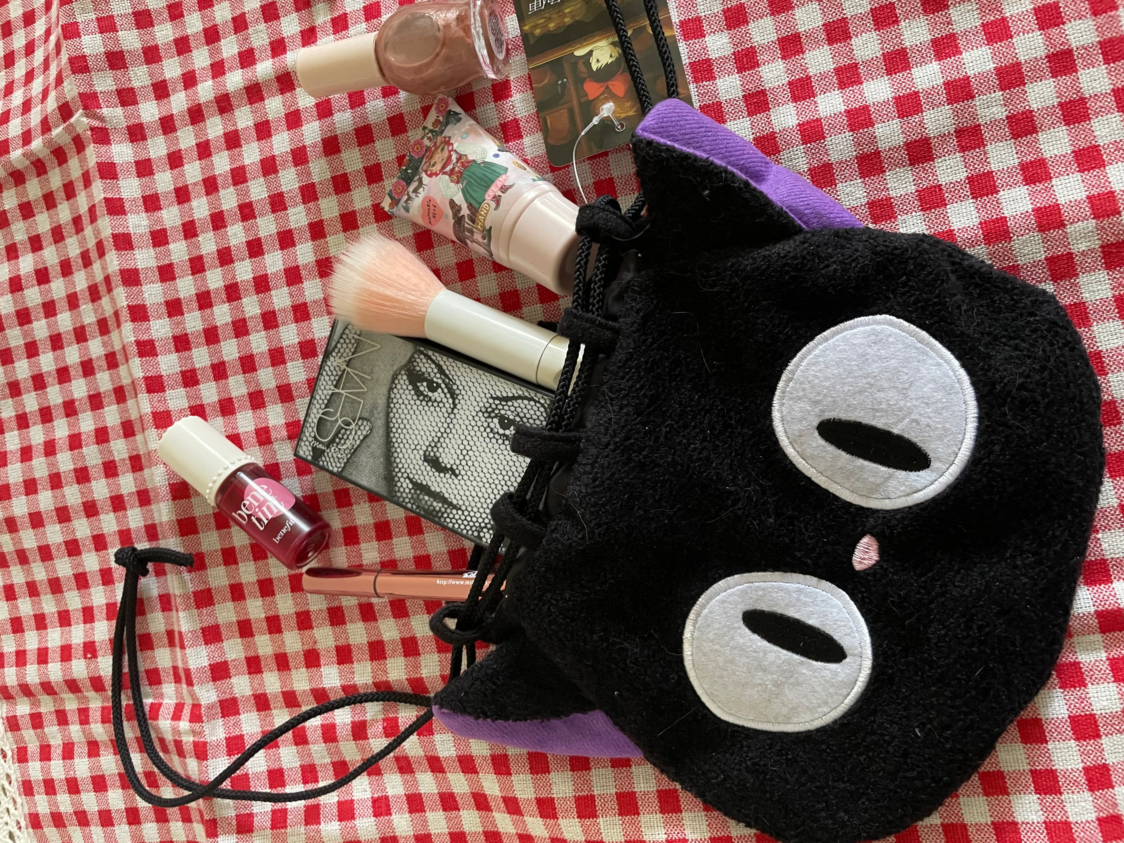 Kiki's Delivery Service Jiji Head-Shaped Drawstring Pouch | Studio Ghibli
