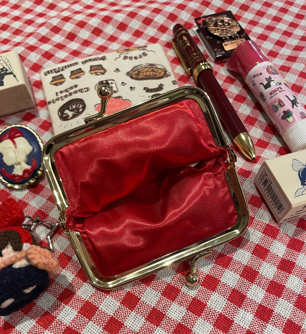 Kiki's Delivery Service Tea Time Kiss-Lock Pouch | Pencil Case - Studio Ghibli