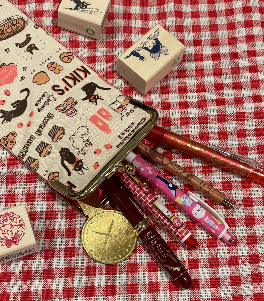 Kiki's Delivery Service Tea Time Kiss-Lock Pouch | Pencil Case - Studio Ghibli