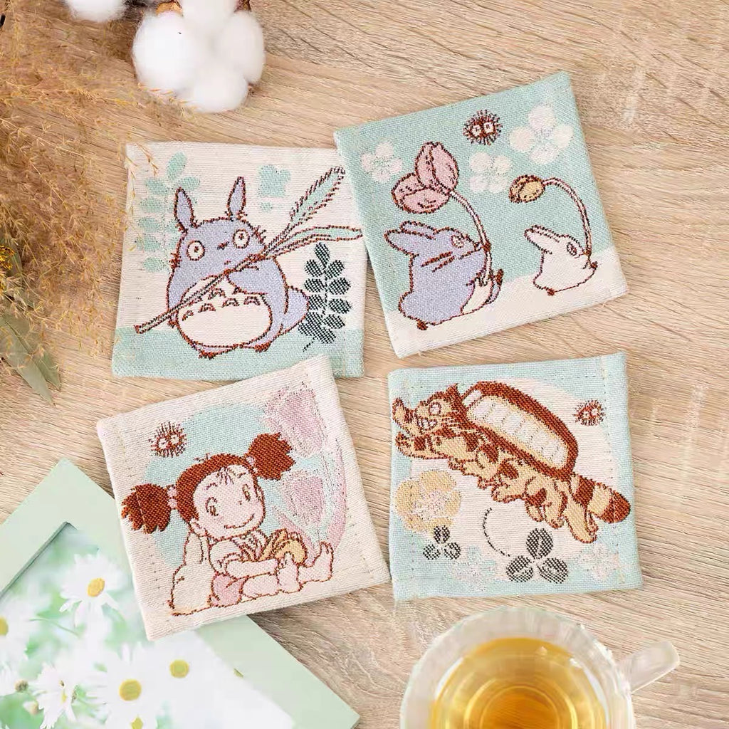 My Neighbor Totoro Woven Gobelin Coaster Set A | Studio Ghibli