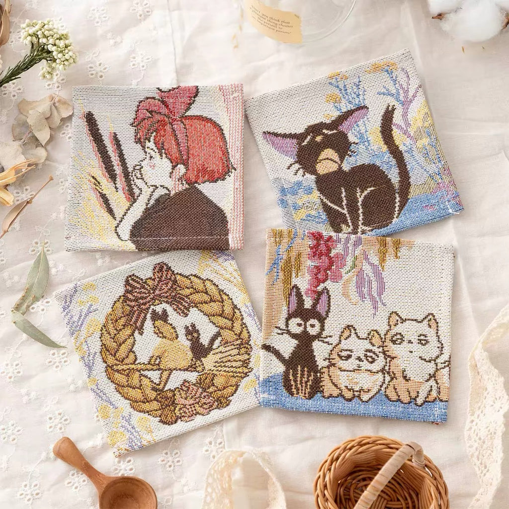 Kiki's Delivery Service Woven Gobelin Coaster | Studio Ghibli