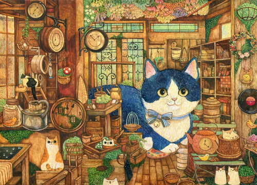Cottonlion Cat Art Postcard J