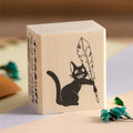 Kiki's Delivery Service Wooden stamp - Jiji with Feather Pen - Beverly Japan | Studio Ghibli