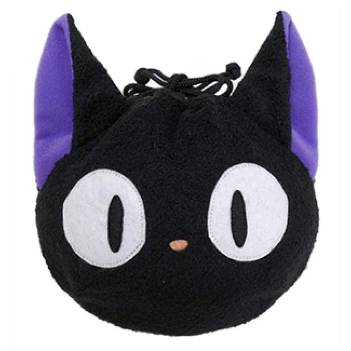 Kiki's Delivery Service Jiji Head-Shaped Drawstring Pouch | Studio Ghibli