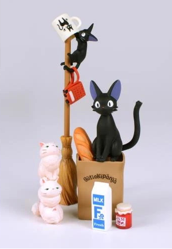 Ensky Kiki's Delivery Service Jiji  Nosechara Stacking Figures｜Studio Ghibli