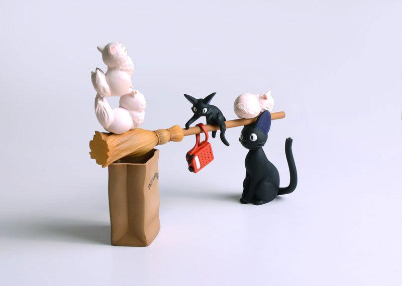 Ensky Kiki's Delivery Service Jiji  Nosechara Stacking Figures｜Studio Ghibli