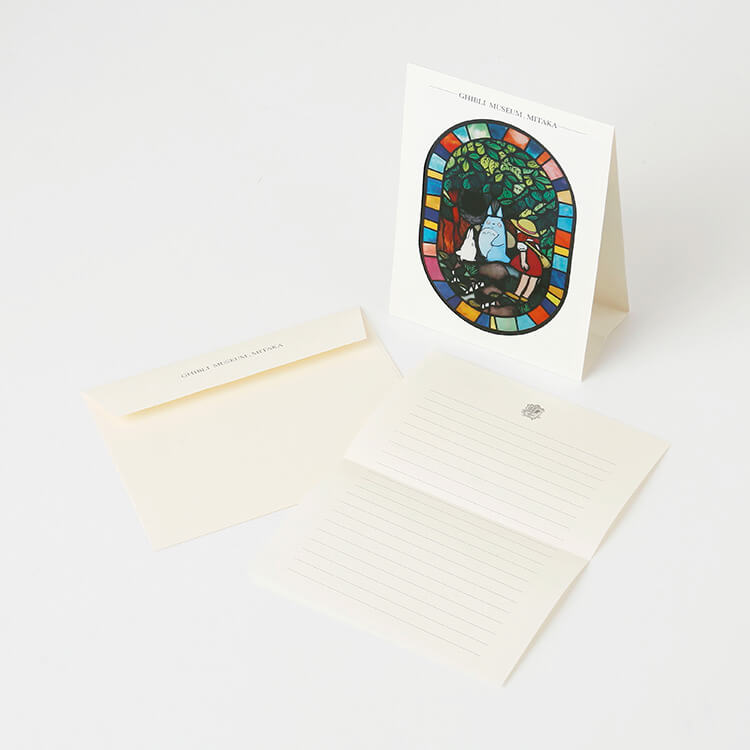 Ghibli Museum Exclusive Stained Glass Display Greeting Card – Mei's Forest Discovery