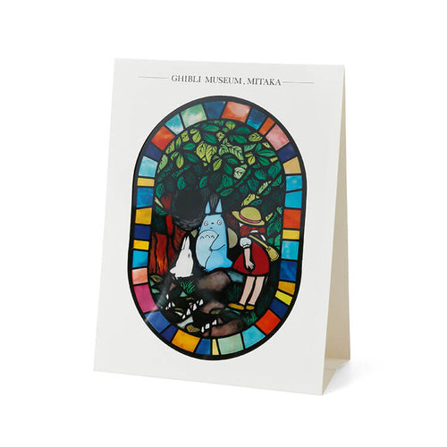 Ghibli Museum Exclusive Stained Glass Display Greeting Card – Mei's Forest Discovery