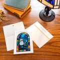 Ghibli Museum Exclusive Stained Glass Display Greeting Card – Totoro & Friends Playing the Ocarina