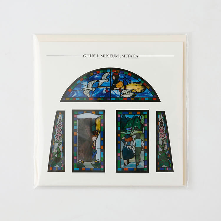 Ghibli Museum Exclusive Stained Glass Display Greeting Card – Kiki's Delivery Service| Kiki's Departure