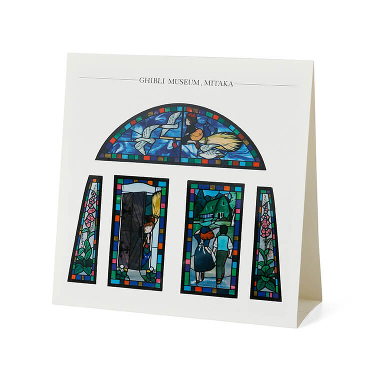 Ghibli Museum Exclusive Stained Glass Display Greeting Card – Kiki's Delivery Service| Kiki's Departure