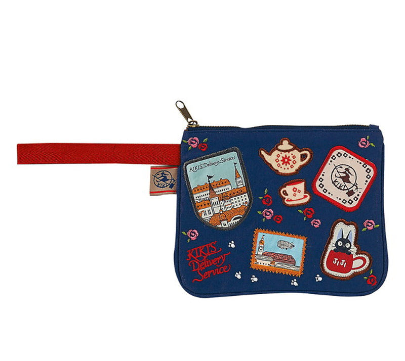 Kiki's Delivery Patchwork Canvas Pouch | Clutch - Studio Ghibli