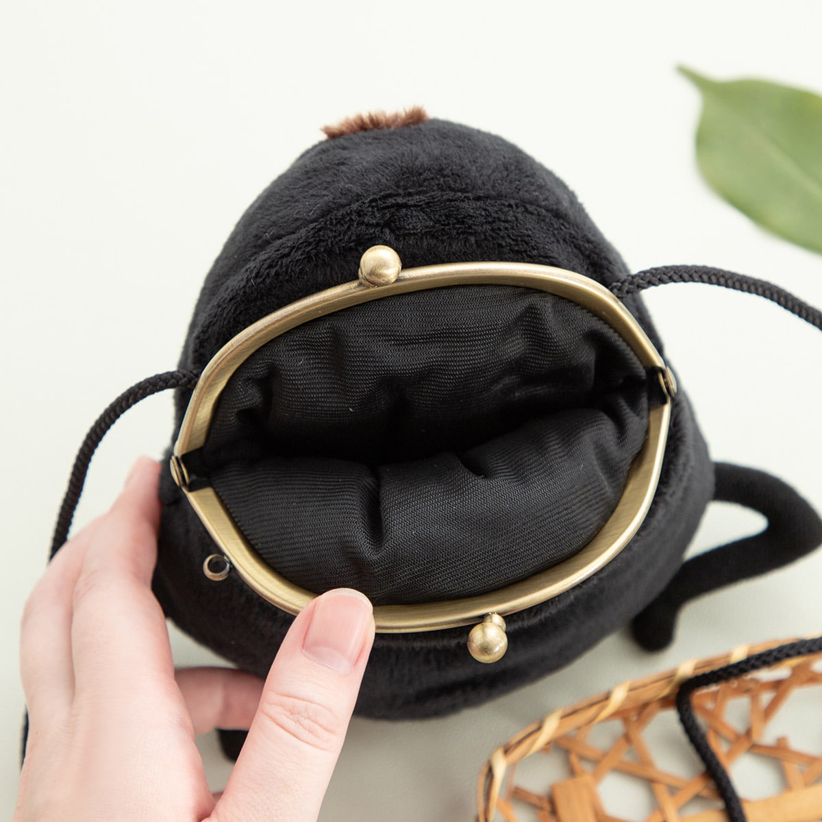 Spirited Away No-Face Plush Kiss-Lock Pouch / Crossby Bag