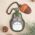 My Neighbor Totoro Fluffy Series Embroidered Bag Charm | Key Ring - Totoro & Acorn