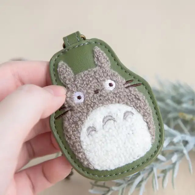 My Neighbor Totoro Fluffy Series Embroidered Bag Charm | Key Ring - Totoro & Acorn