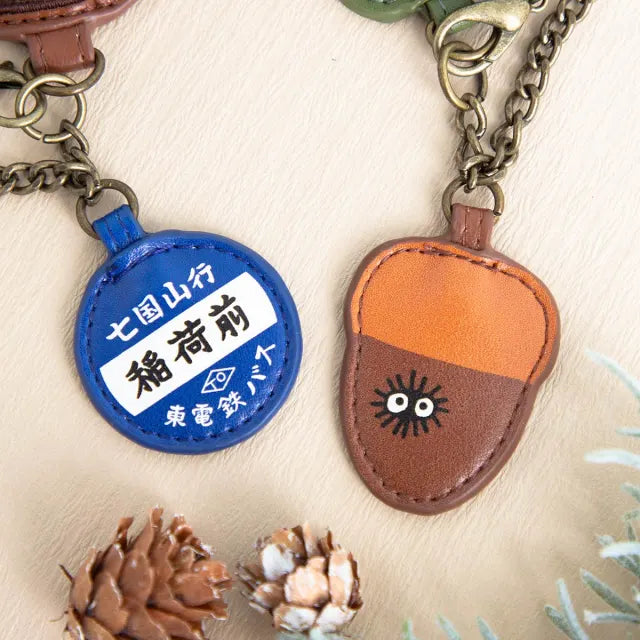 My Neighbor Totoro Fluffy Series Embroidered Bag Charm | Key Ring - Totoro & Acorn