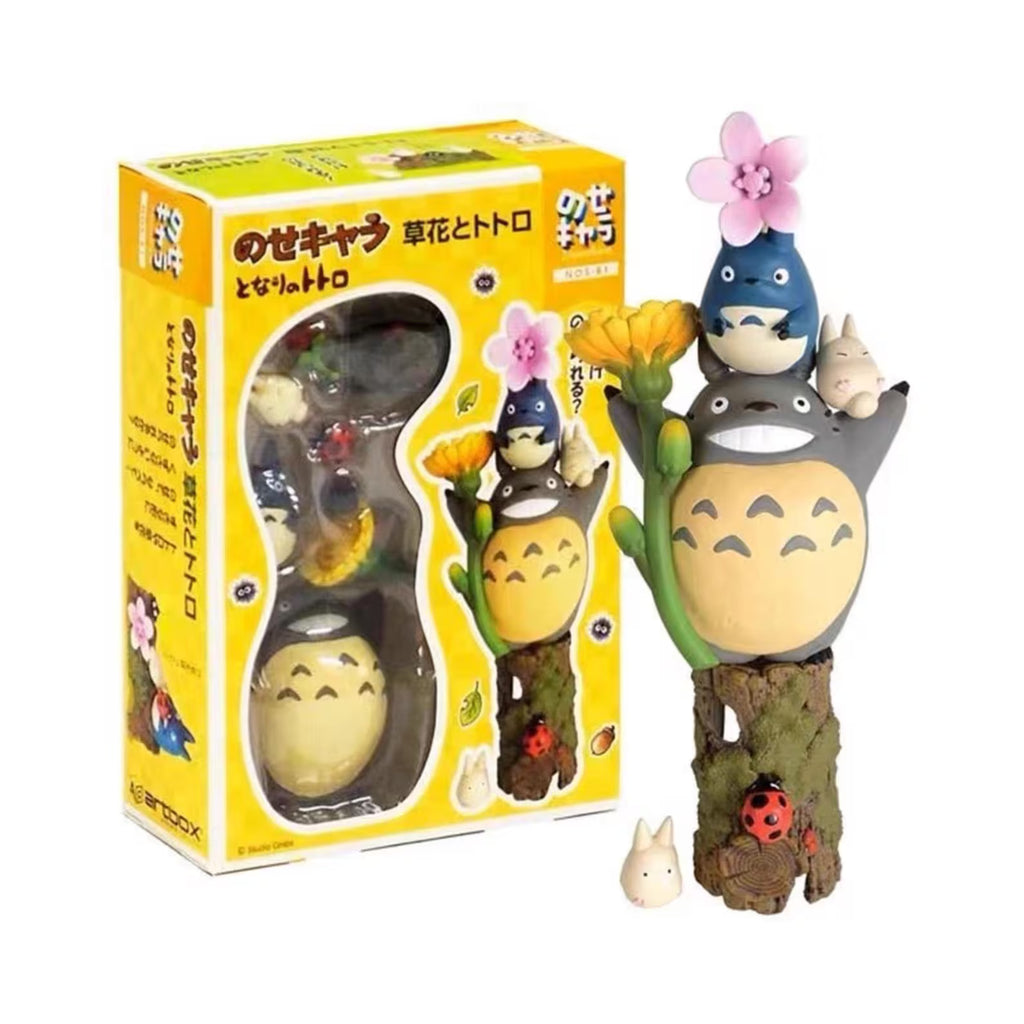 Ensky My Neighbor Totoro Nosechara Stacking Figures - Flower Set｜Studio Ghibli