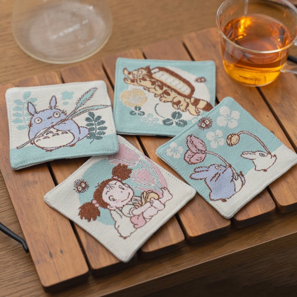 My Neighbor Totoro Woven Gobelin Coaster Set A | Studio Ghibli