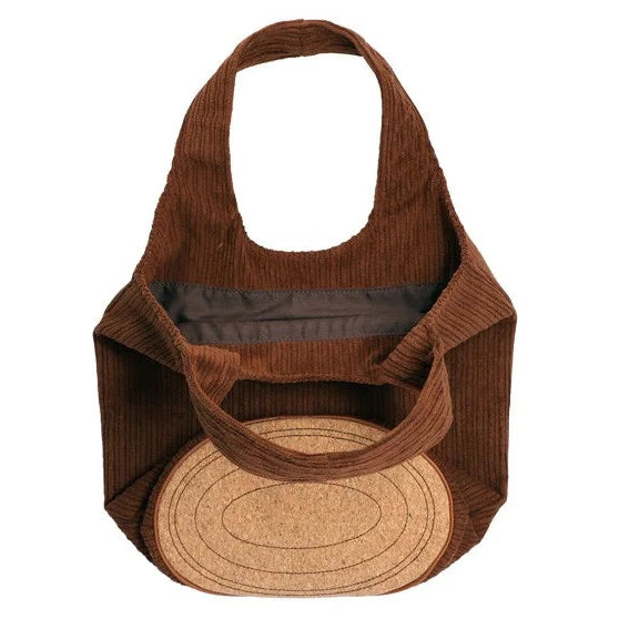 My Neighbor Totoro Treelog-Style Corduroy Handbag