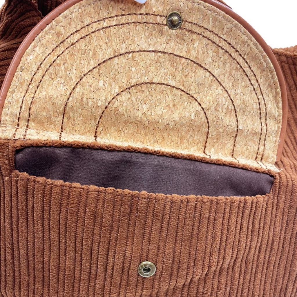 My Neighbor Totoro Treelog-Style Corduroy Handbag
