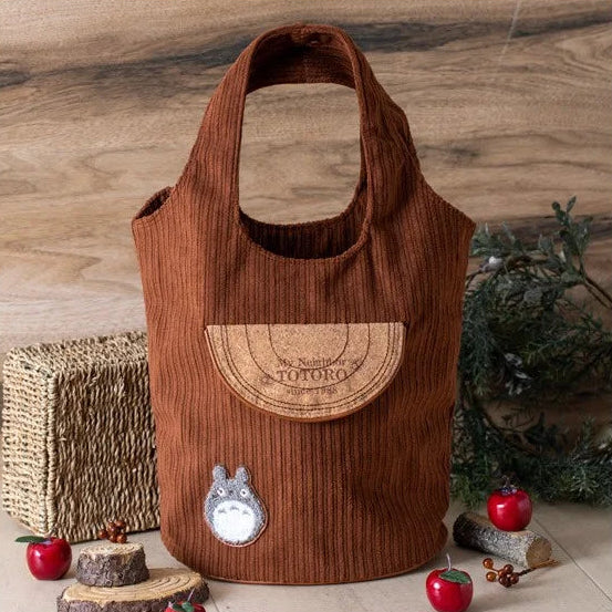 My Neighbor Totoro Treelog-Style Corduroy Handbag