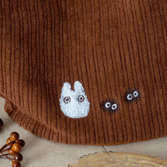 My Neighbor Totoro Treelog-Style Corduroy Handbag