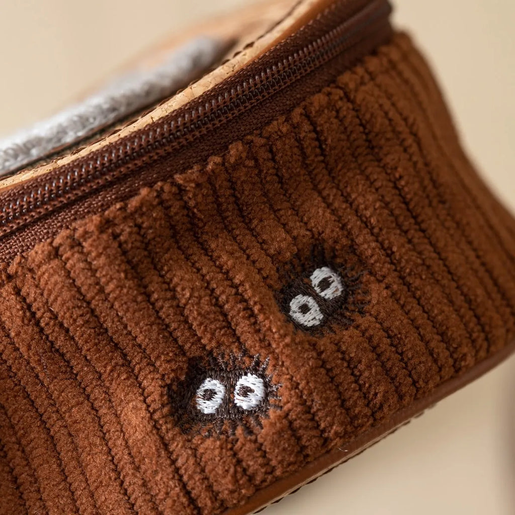 My Neighbor Totoro Treelog-Style Corduroy Small Pouch | Studio Ghibli