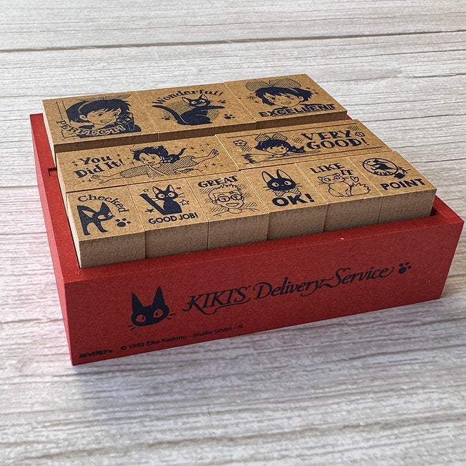 Kiki's Delivery Service Wooden Rubber Stamp Set – Encouragement Messages