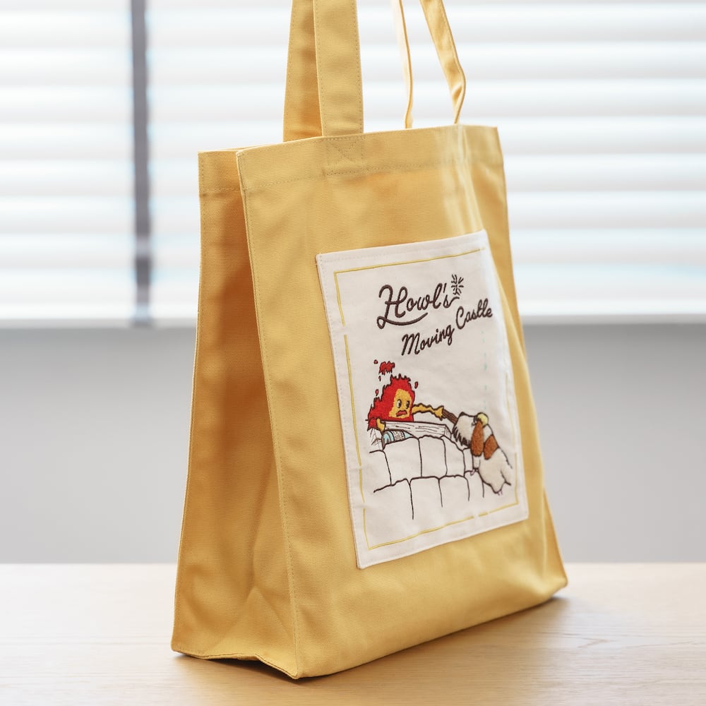 Howl's Moving Castle Calcifer Macaron Colour Canvas Tote Bag｜Studio Ghibli