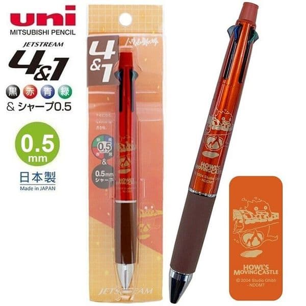 Howl's Moving Castle Calcifer Uniball JETSTREAM 4 & 1 Multi-Function Pen | Studio Ghibli