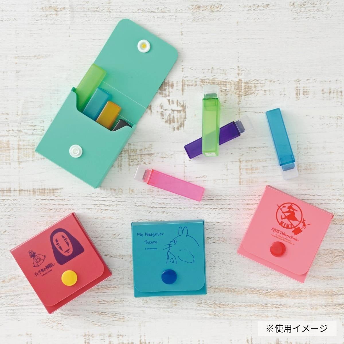 Spirited Away Pre-Inked Mini Stamps with Case | Studio Ghibli