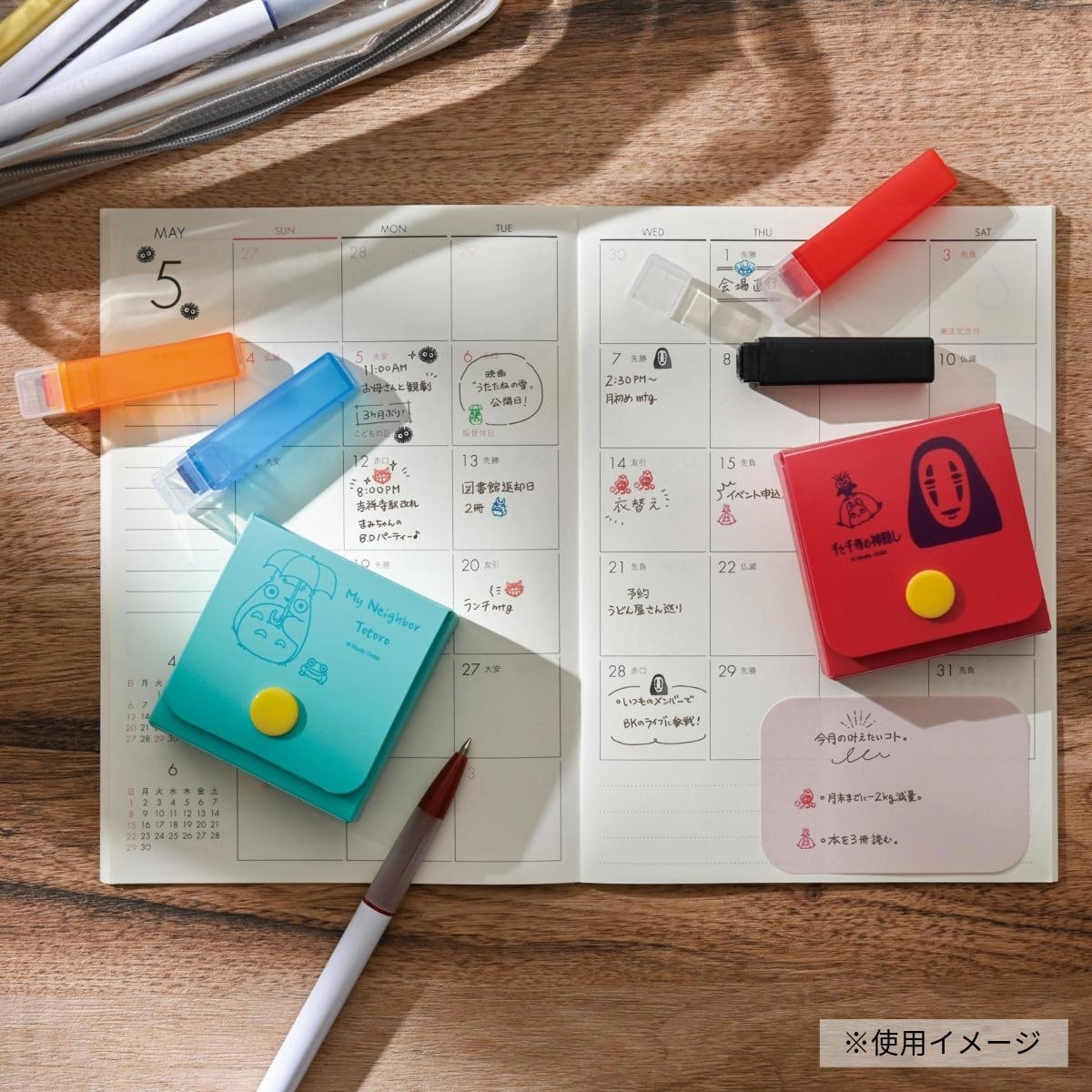 My Neighbor Totoro Pre-Inked Mini Stamps with Case | Studio Ghibli