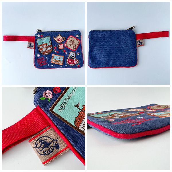 Kiki's Delivery Patchwork Canvas Pouch | Clutch - Studio Ghibli