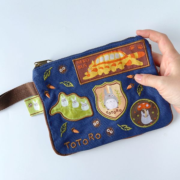 My Neighbor Totoro Icon Patchwork Canvas Pouch | Clutch - Studio Ghibli