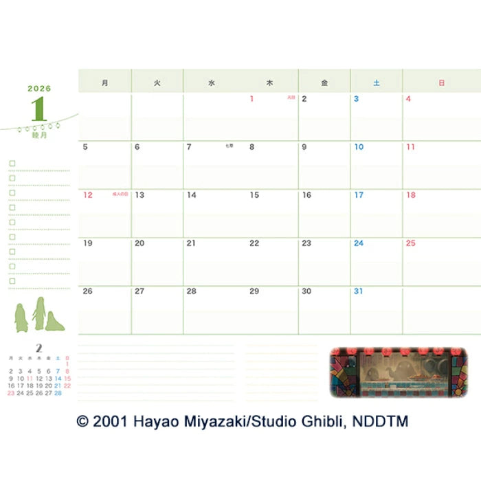 Spirited Away 2026 B6 Planner Diary | Studio Ghibli Schedule Book