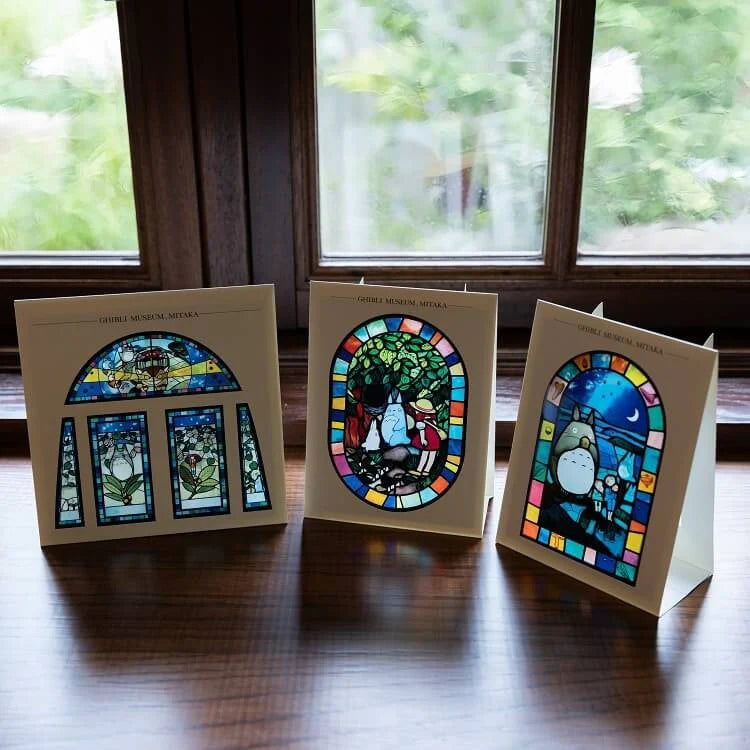 Ghibli Museum Exclusive Stained Glass Display Greeting Card – Mei's Forest Discovery