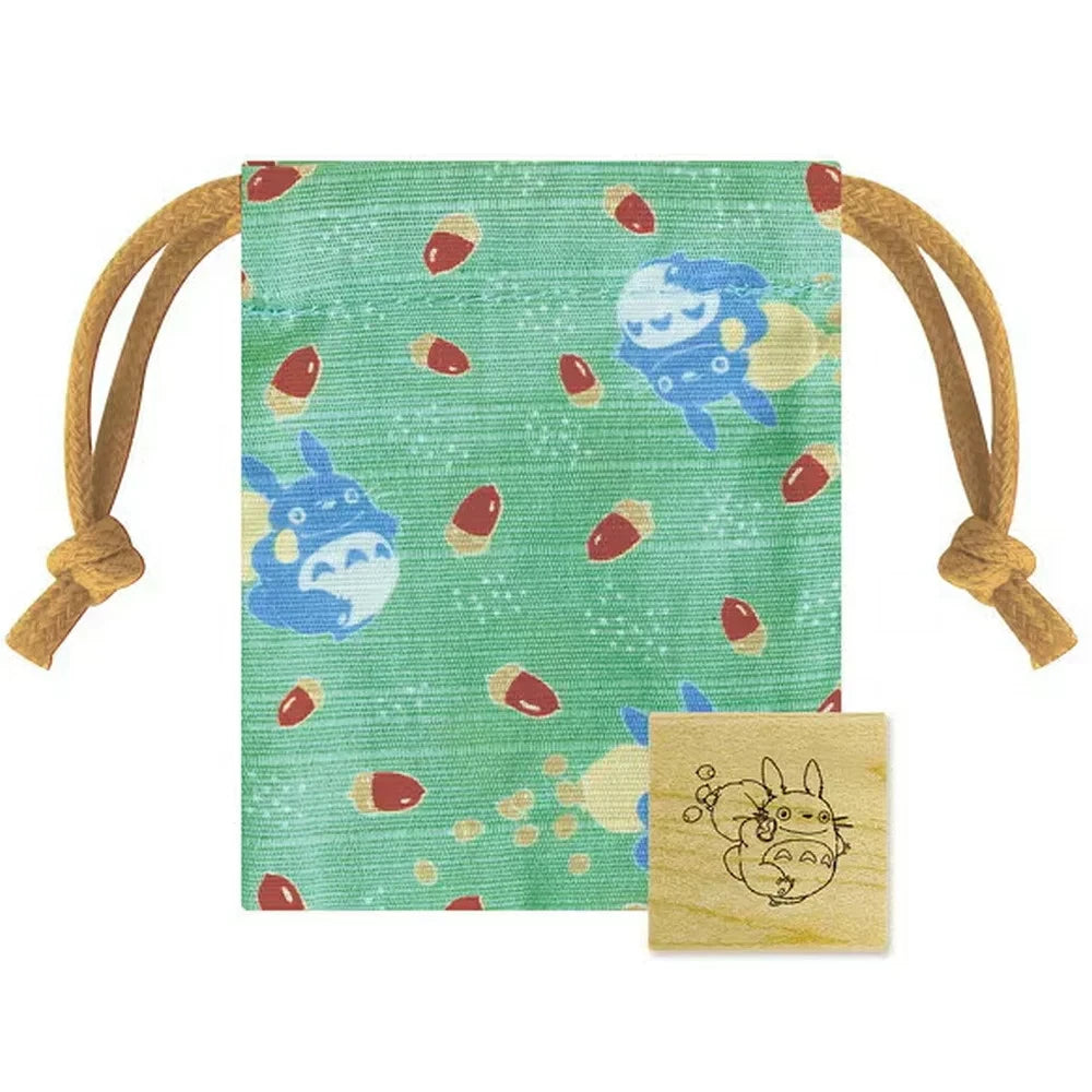 My Neighbor Totoro Stamp with Drawstring Bag – Totoro & Acorns | Studio Ghibli