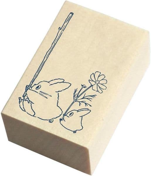 My Neighbor Totoro Wooden Rubber Stamp -  Medium & Small Totoro | Beverly Japan | Studio Ghibli