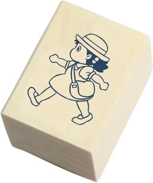 My Neighbor Totoro Wooden Rubber Stamp- Mei Walking| Beverly Japan | Studio Ghibli
