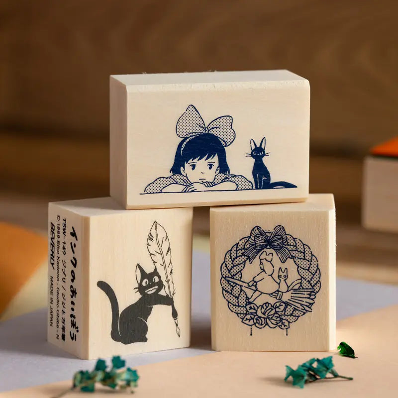 Kiki's Delivery Service Wooden stamp - Kiki & Jiji - Beverly Japan | Studio Ghibli