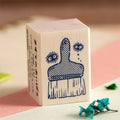 My Neighbor Totoro Wooden Rubber Stamp - Soot Sprites & Paintbrush | Beverly Japan | Studio Ghibli