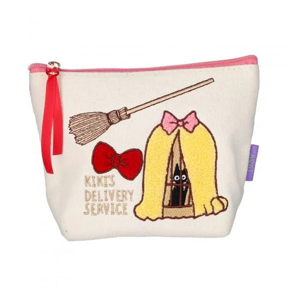 Kiki's Delivery Service Embroidery Pouch - Macaron Colour Canvas | Studio Ghibli