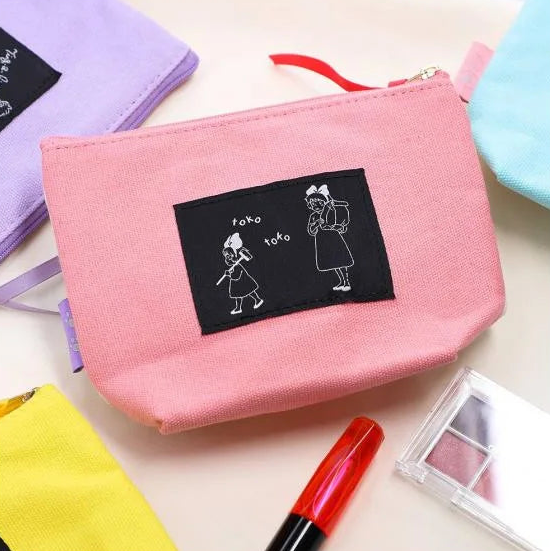 Kiki's Delivery Service Embroidery Pouch - Macaron Colour Canvas | Studio Ghibli