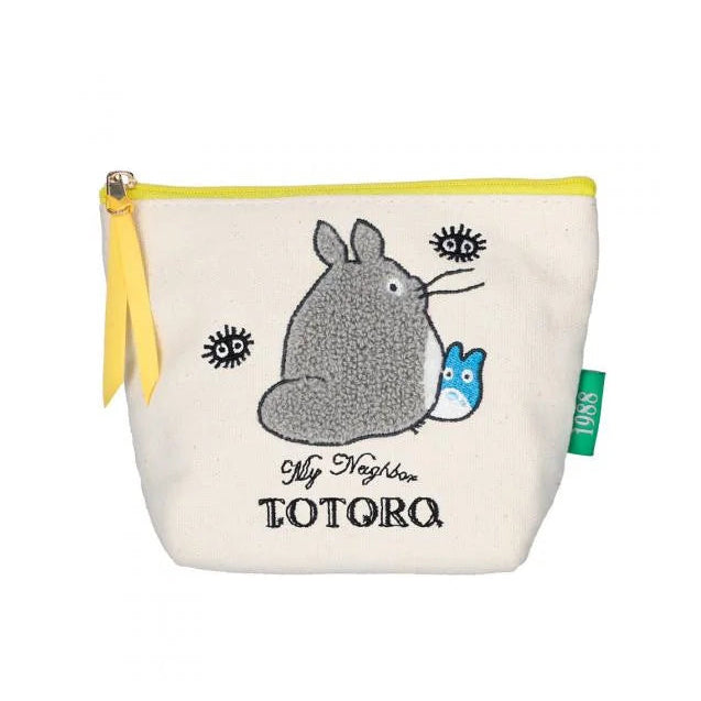 My Neighbor Totoro Embroidery Pouch - Macaron Colour Canvas | Studio Ghibli