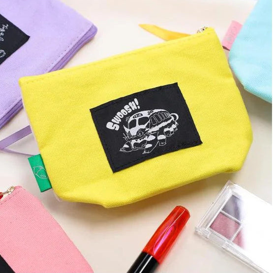 My Neighbor Totoro Embroidery Pouch - Macaron Colour Canvas | Studio Ghibli